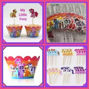 🎉New🎉My Little Pony Cupcake Wrappers/Picks and Toppers🎉